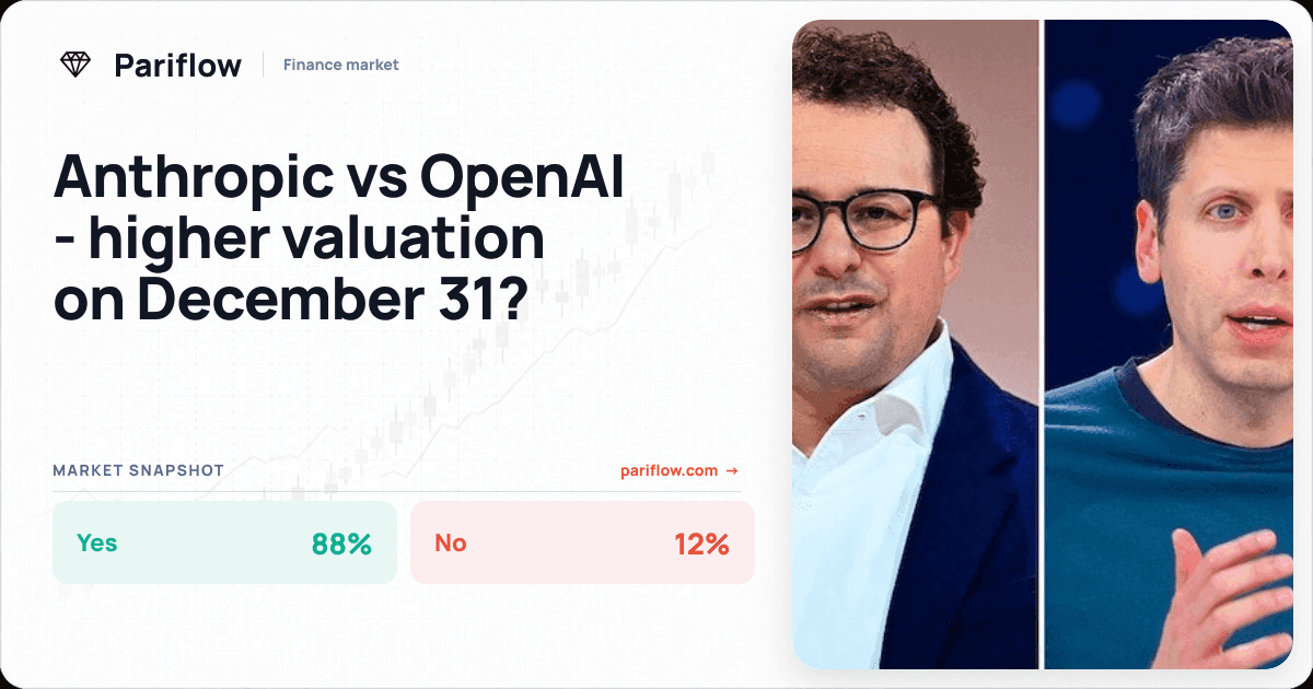 Anthropic vs OpenAI - higher valuation on December 31?