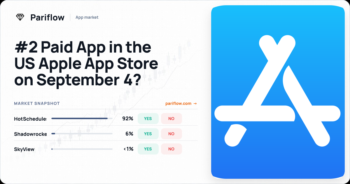 #2 Paid App in the US Apple App Store on September 4?