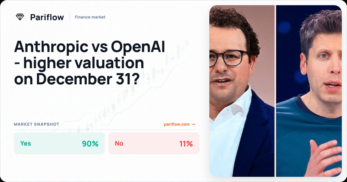 Anthropic vs OpenAI - higher valuation on December 31?