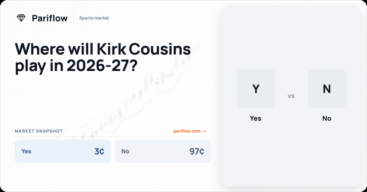 Where will Kirk Cousins play in 2026-27?